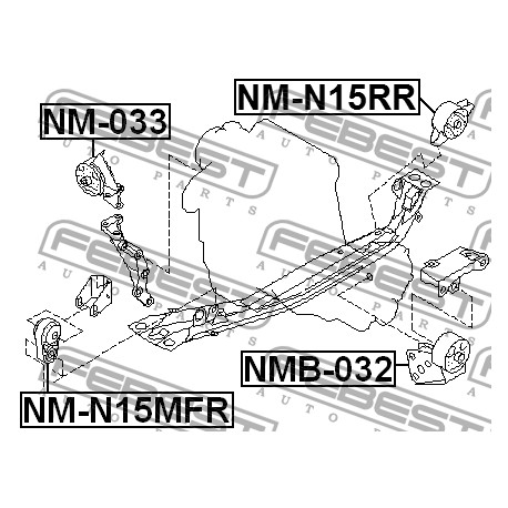 11320-50Y11 Nissan тампон двигател заден