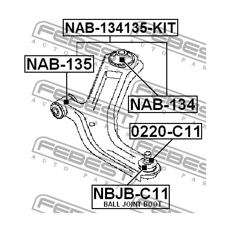 54500-AX000 Nissan Renault тампон носач преден