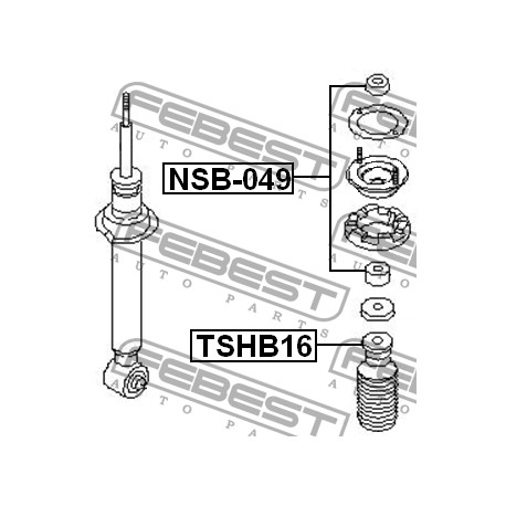 56218-61L10 Infiniti Nissan ремонтен комплект опора на макферсон