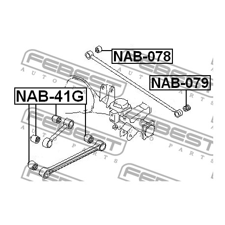 55045-41G00 Nissan тампон надлъжен носач