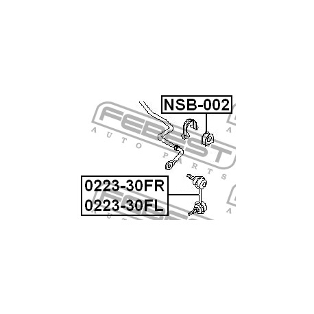 54613-8H318 Nissan тампон стабилизираща щанга