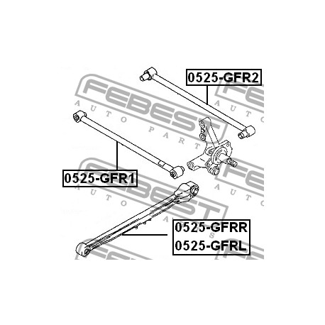 GE4T-28-60X Mazda щанга задна напречна