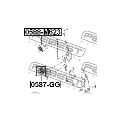 LFG1-15-980C Ford Mazda ролка обтяжна