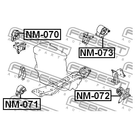 11210-8H30E Nissan тампон двигател десен