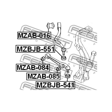 GJ6A-34-470B Mazda тампон носач
