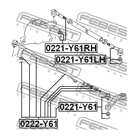 D8680-VS41A Nissan щанга кормилна