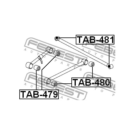 48710-60121 Lexus Toyota тампон надлъжен носач