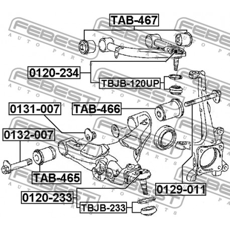 48654-60040 Lexus Toyota тампон носач