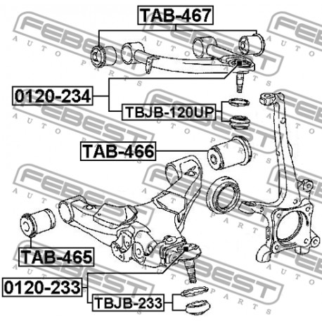 48655-60040 Lexus Toyota тампон носач