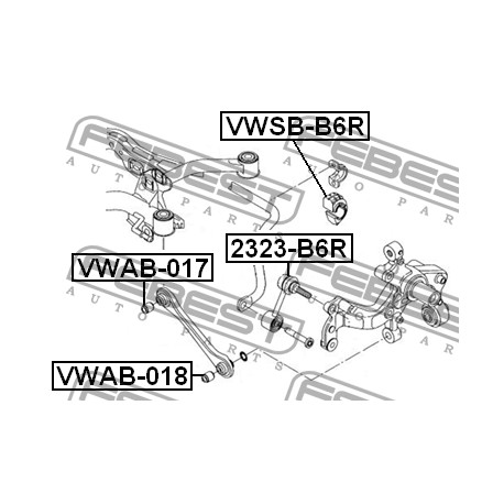 1K0511327AR Seat Skoda Volkswagen тампон стабилизираща щанга