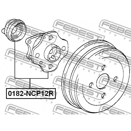 42410-52021 Toyota главина задна комплект