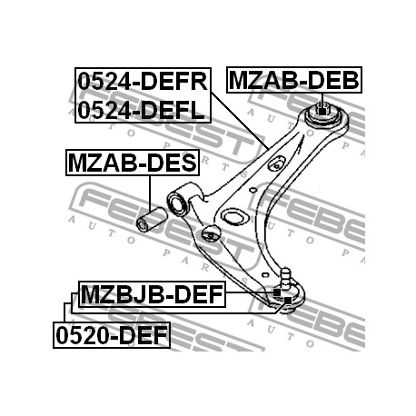 D651-34-300D Ford Mazda тампон носач