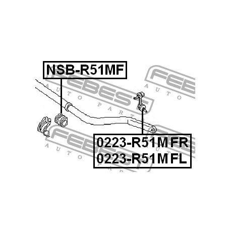 54613-ZL10A Nissan тампон стабилизираща щанга