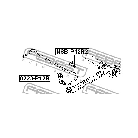 54613-AU102 Nissan тампон стабилизираща щанга