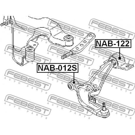54501-BU000 Nissan тампон носач преден