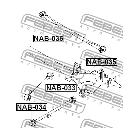 55111-4F103 Nissan тампон задна надлъжна щанга