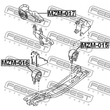 D201-39-040A Mazda тампон двигател заден