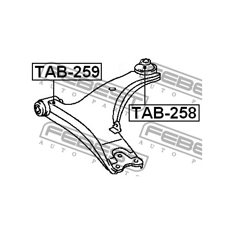 48068-20290 Toyota тампон носач заден