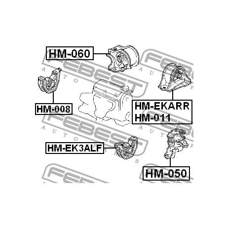 50841-SR3-984 Honda тампон двигател десен