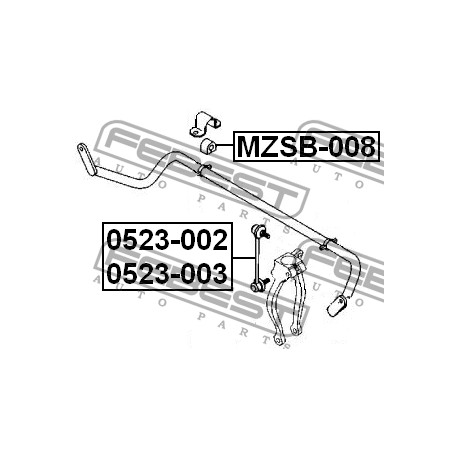 GJ6A-34-156 Mazda тампон стабилизираща щанга Ф23