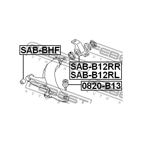 20201-FC110 Subaru тампон носач ляв