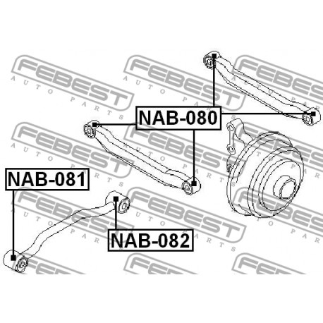 55111-63J10 Nissan тампон надлъжен носач преден