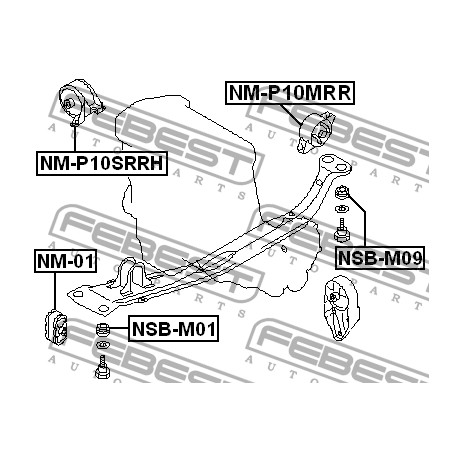 11320-93J00 Nissan тампон двигател заден