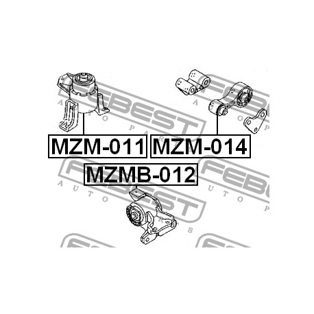 GJ6G-39-070B Mazda тампон двигател ляв само втулка