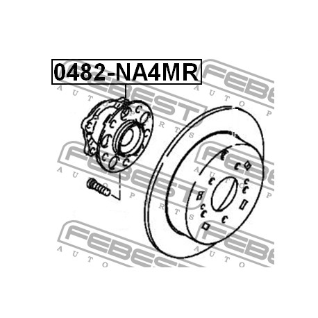 MR594443 Mitsubishi главина задна комплект