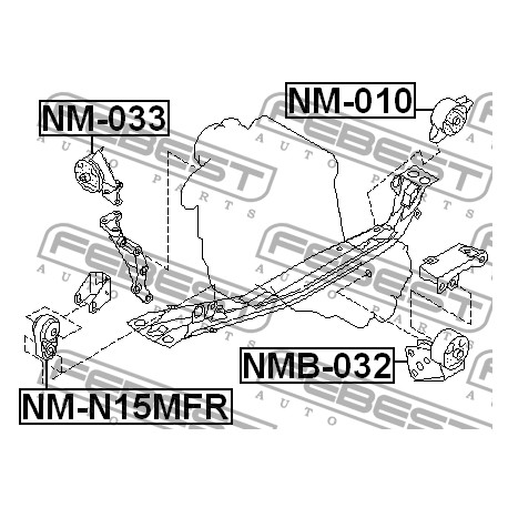 11350-50Y00 Nissan тампон двигател преден