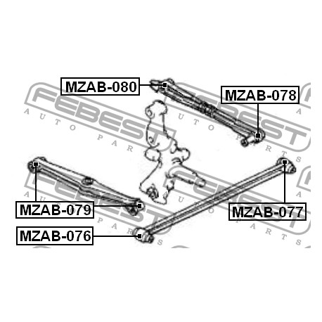 B455-28-630 Mazda тампон заден напречен носач