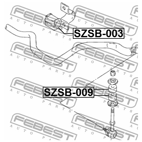 42412-66D00 Suzuki тампон стабилизираща щанга