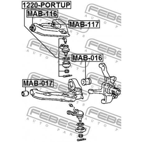 MB672030 Mitsubishi тампон носач заден