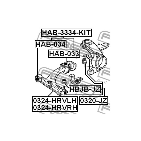 51350-S2H-G02 Honda втулка преден носач голяма