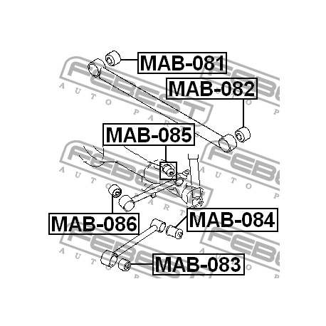 MR418807 Mitsubishi тампон задна надлъжна щанга 