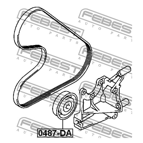 MD102451 Hyundai Kia Mitsubishi ролка паразитна