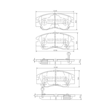 MB500813 Mitsubishi J3605027 предни накладки
