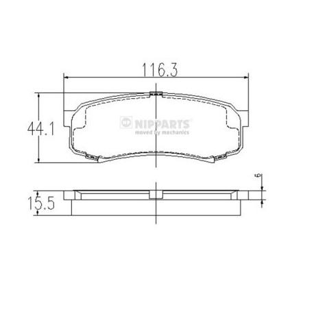 04466-60010 J3612010 Toyota задни накладки