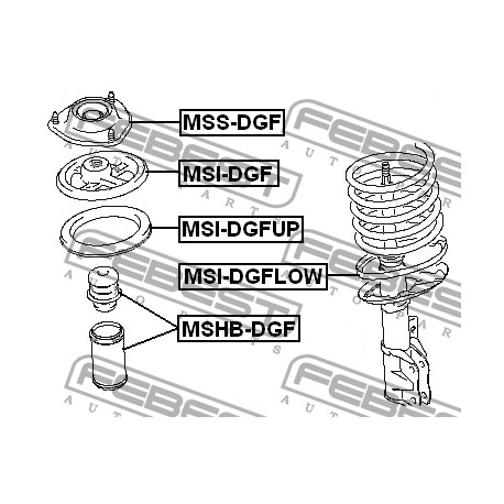 MR369118 MSI-DGF Mitsubishi подложка предна пружина горна
