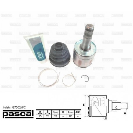 MB526146 Mitsubishi вътрешна каре ляво 25X32X25