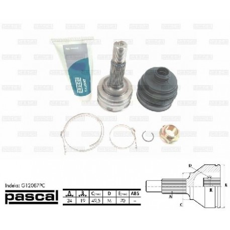 43410-0H010 Citroen Peugeot Toyota каре комплект полуоска