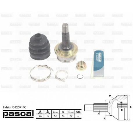 G12091PC Toyota каре комплект полуоска