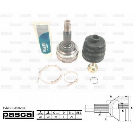 G12092PC Toyota каре комплект полуоска