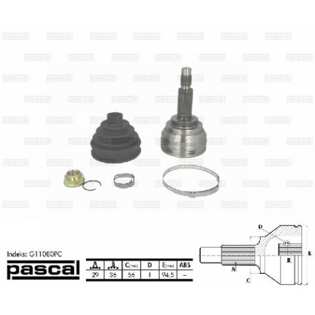 G11080PC Nissan каре комплект полуоска