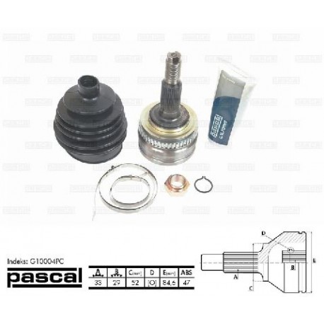 G10004PC Daewoo каре комплект полуоска