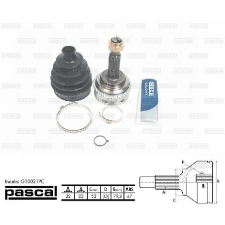 96348790 Chevrolet Daewoo каре комплект полуоска
