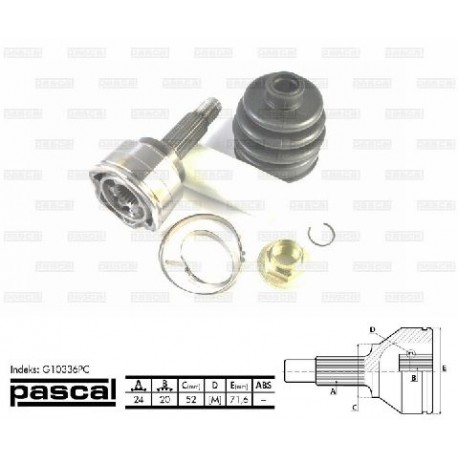 G10336PC Kia Mazda каре комплект полуоска
