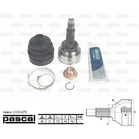 0K30A-22-510 Kia каре комплект полуоска