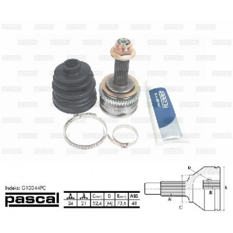 4959107210 Kia каре комплект полуоска