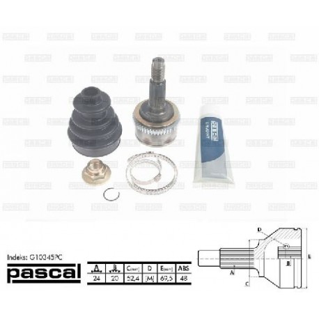 4950007010 Kia каре комплект полуоска